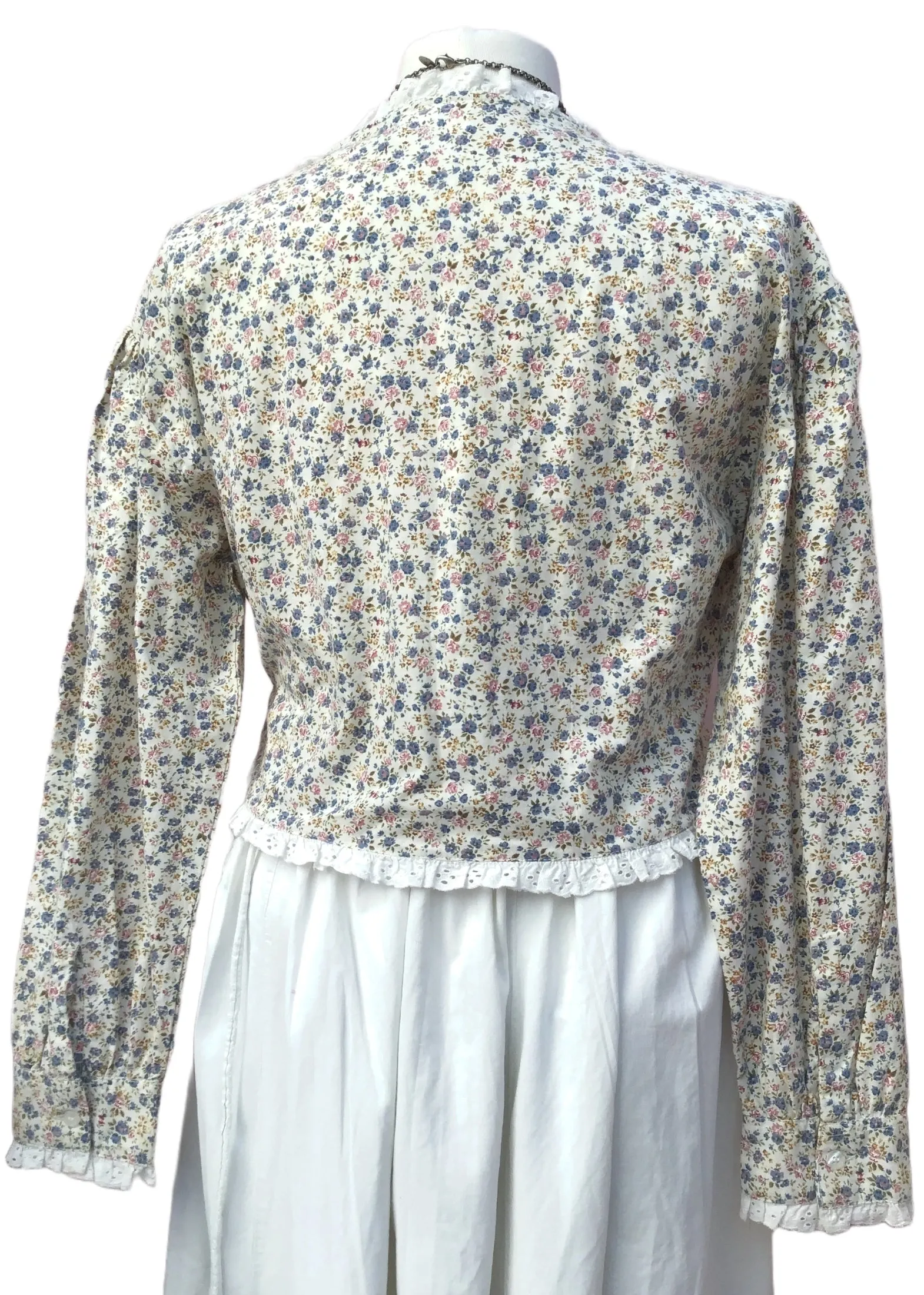 1970s Vintage Ditsy Floral Cotton Blouse Jacket • Dorothy Perkins • 42"