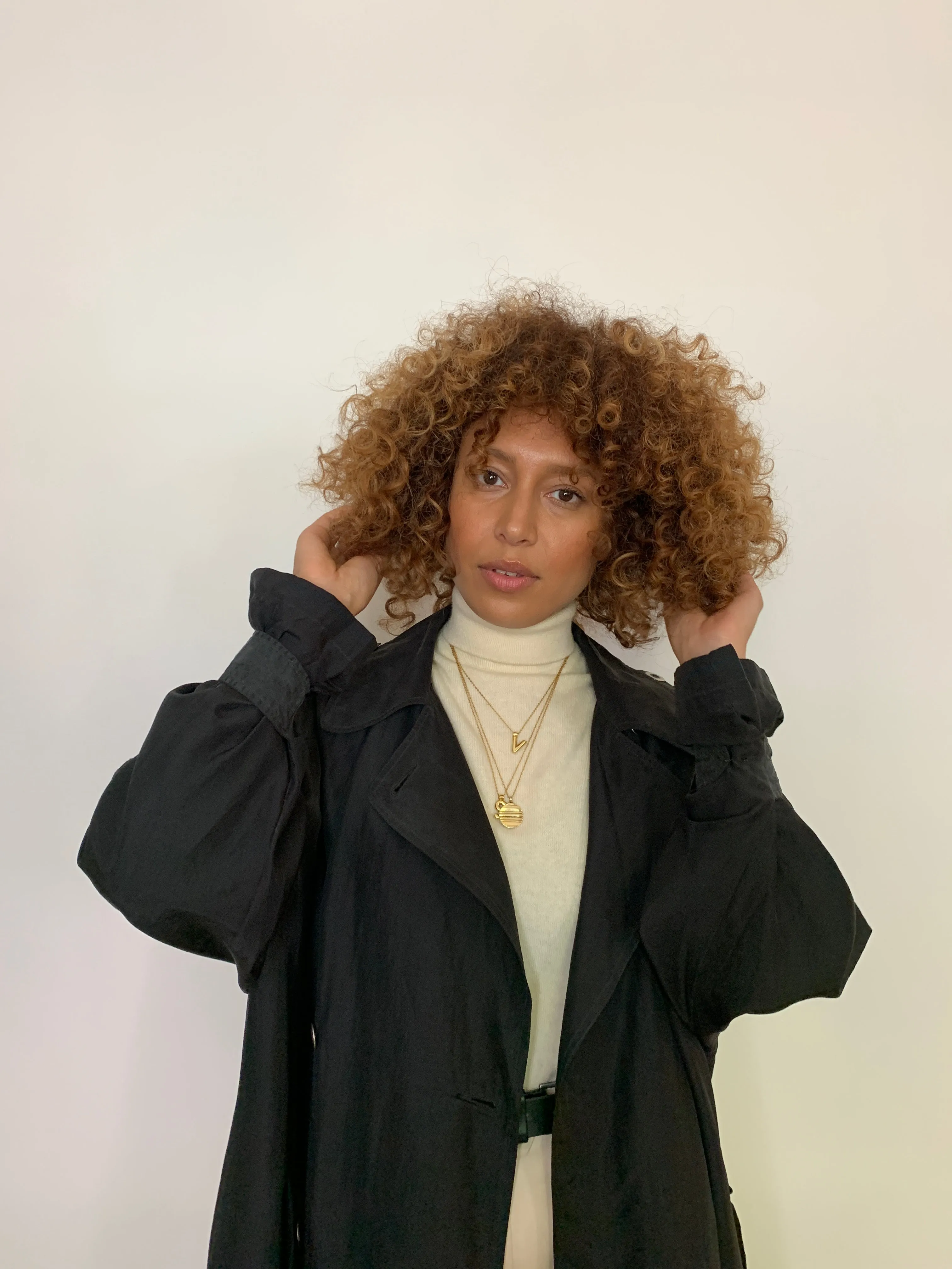1990s minimal silk trench coat