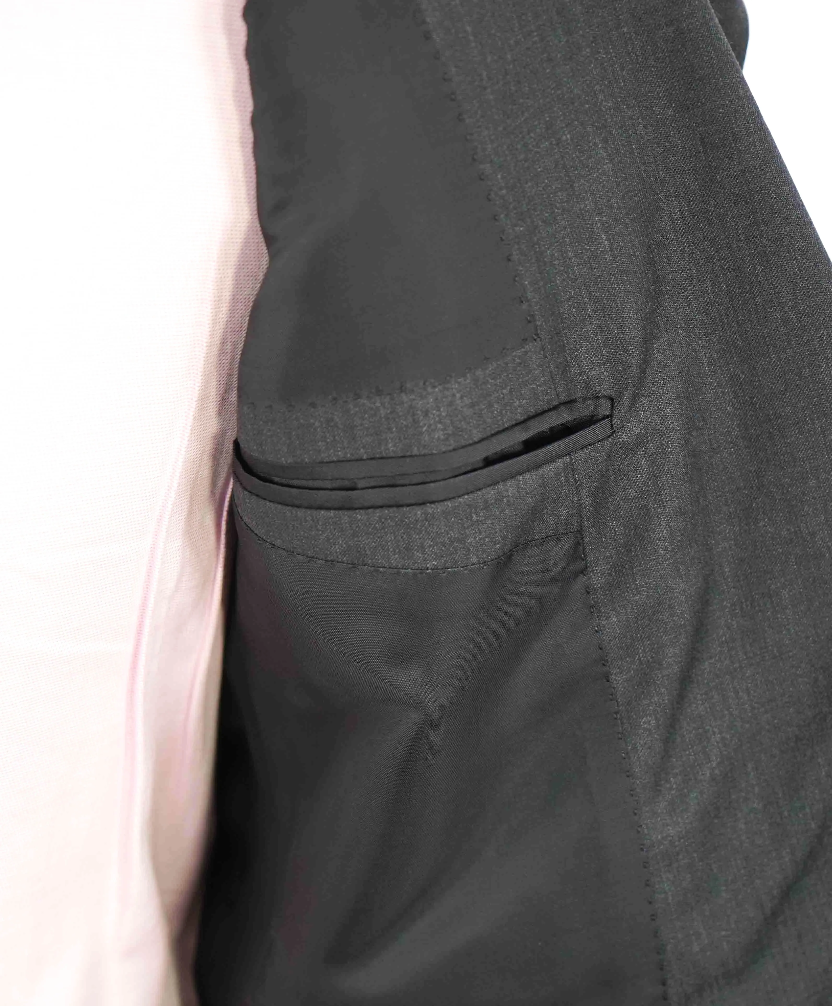 $2,695 RALPH LAUREN PURPLE LABEL - *WOOL* Ticket Pocket Gray Blazer - 40R