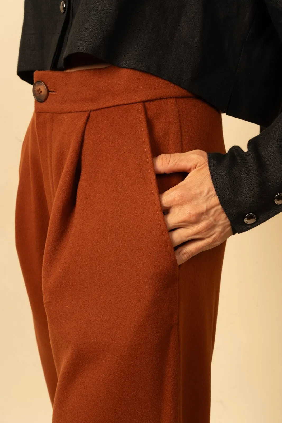 Brick Red Wool Jacket & Pant
