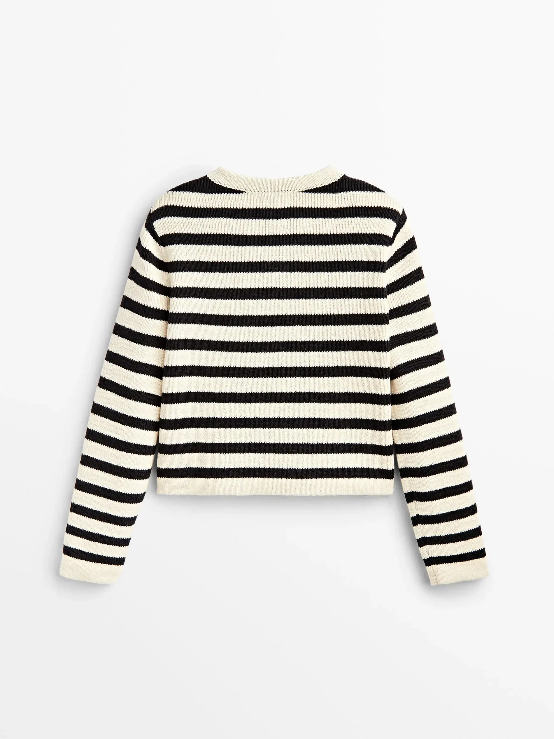 Ethereal Buckle Casual Knit Stripe Cardigan