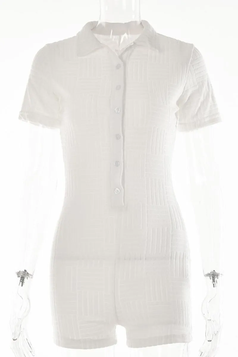 JB806 Collared Short Sleeve Romper
