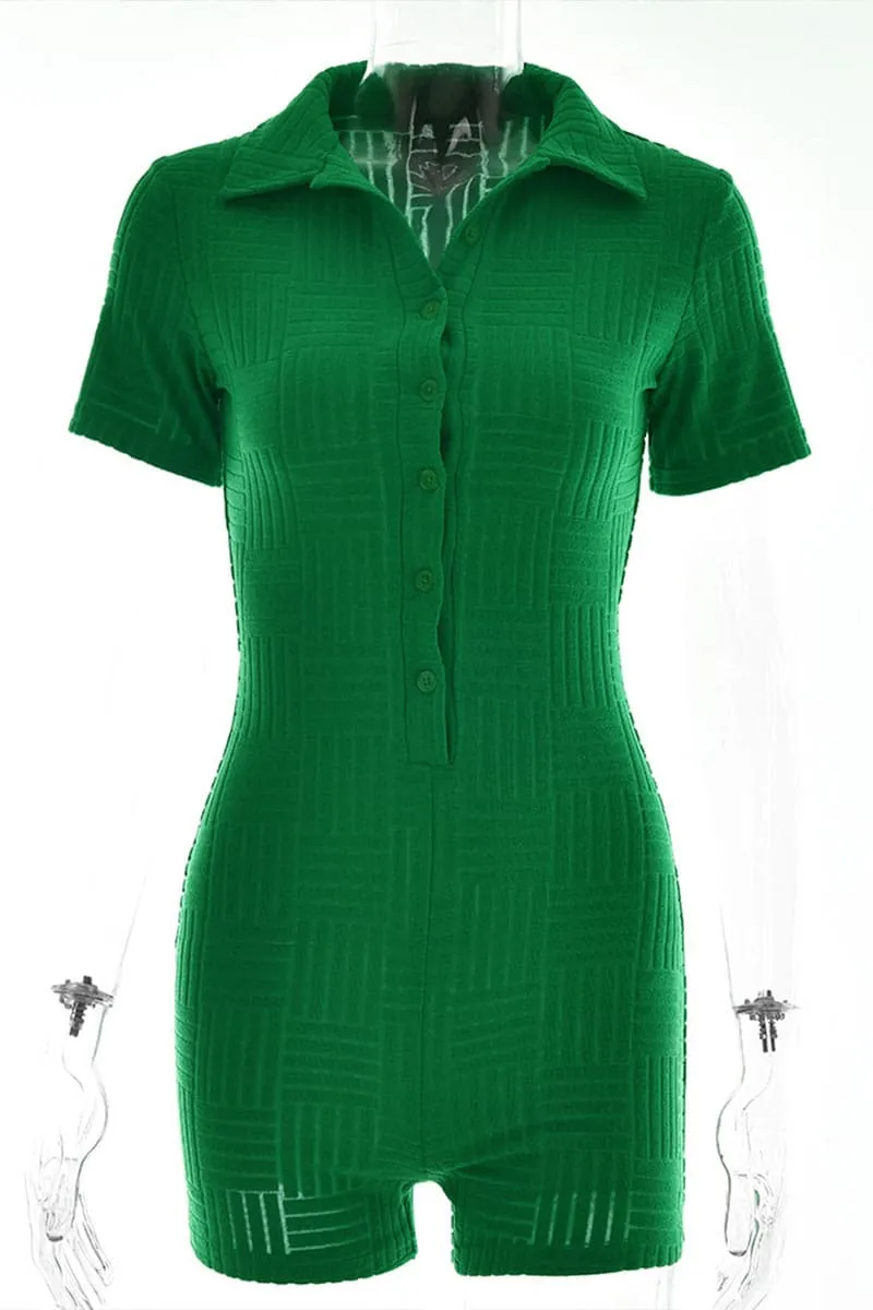 JB806 Collared Short Sleeve Romper