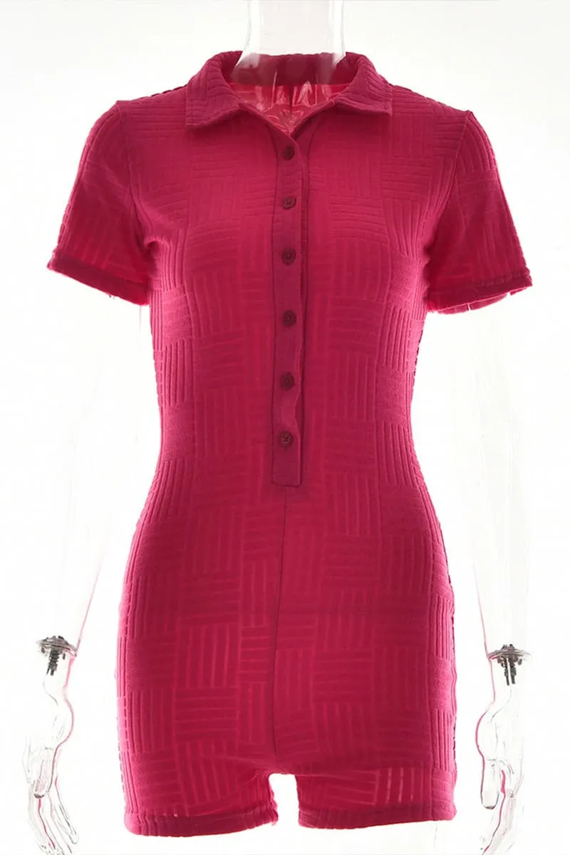 JB806 Collared Short Sleeve Romper