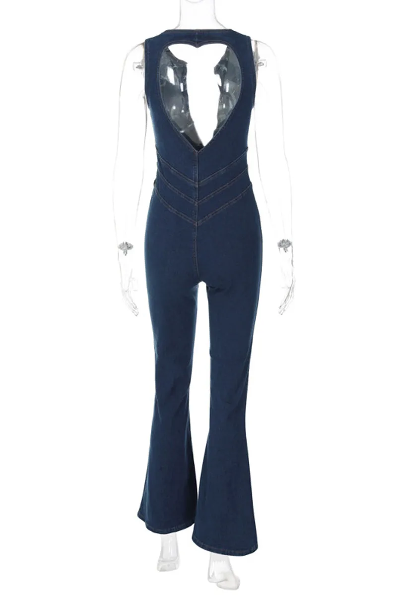 JC981 Denim Tank Jumpsuit