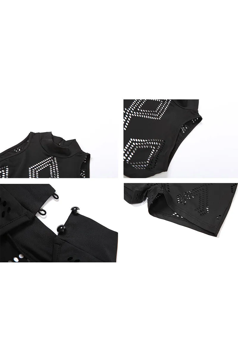 JI0589 Sleeveless Hollow Rompers