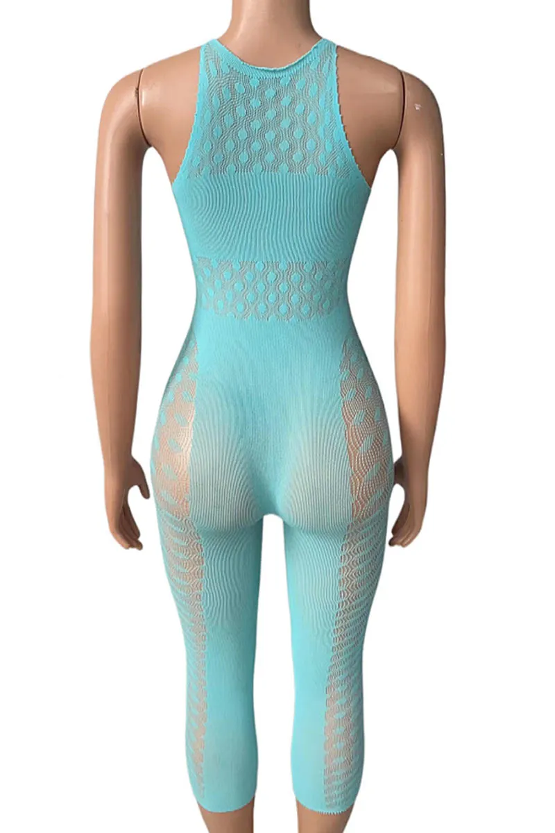 JI780 Mesh Cut-out Jumpsuit