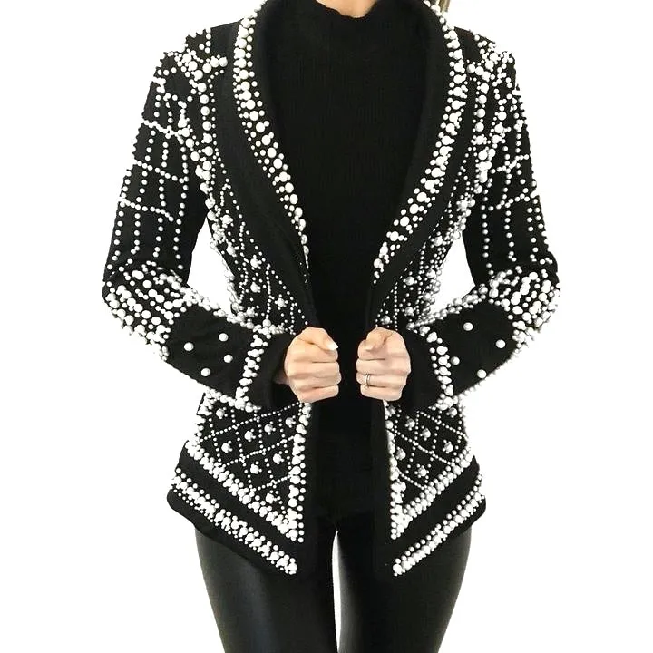 LA PERLA EMBELLISHED BEADED BLAZER