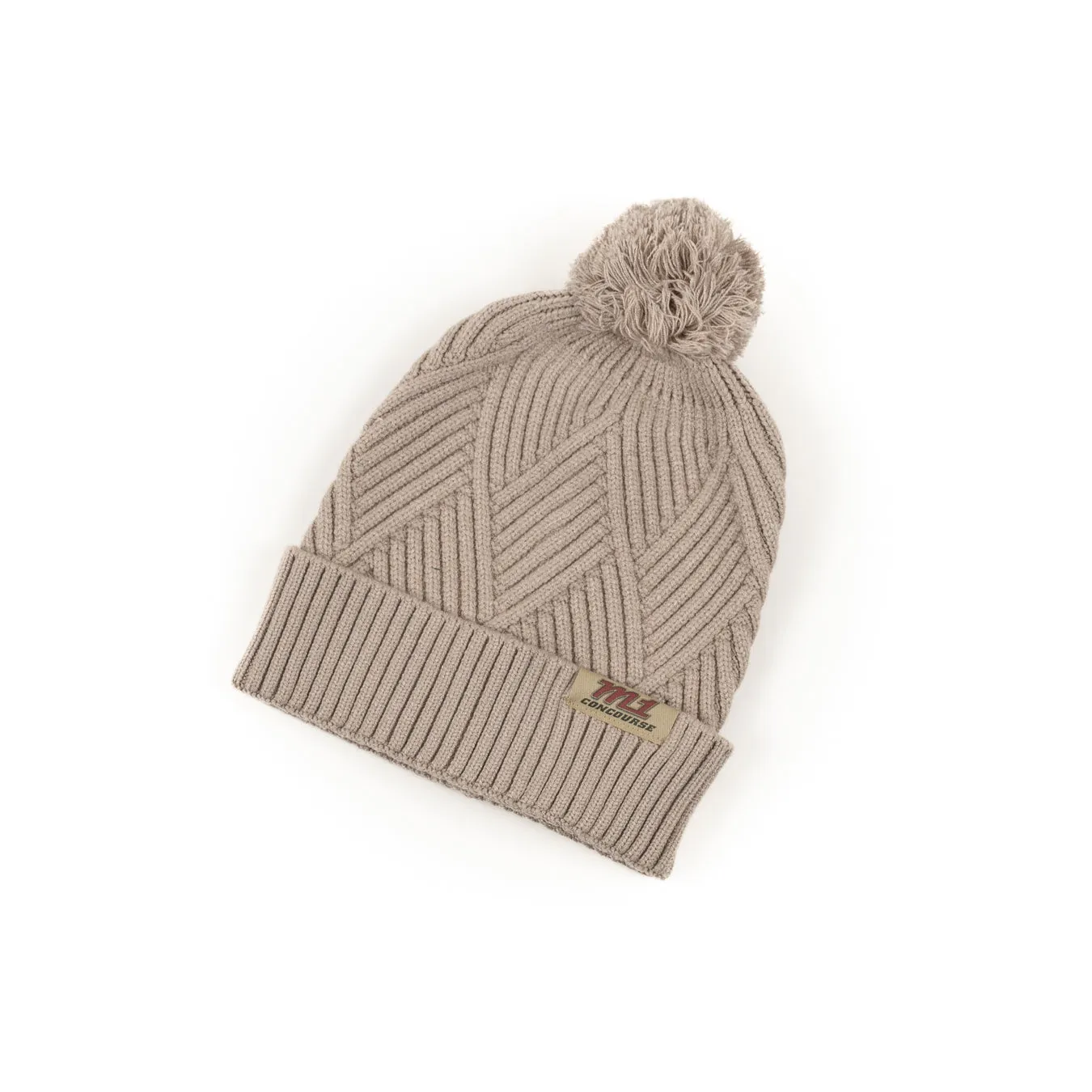 Legacy Knit Pom Hat and Bridge Textured Cuff Beanie
