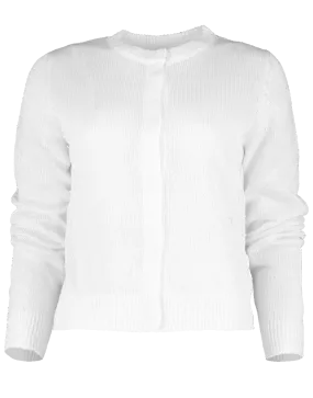 Linen Silk Paillette Cropped Cardigan