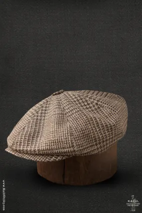 Peaky Hat -  Silk linen plaid - M, L