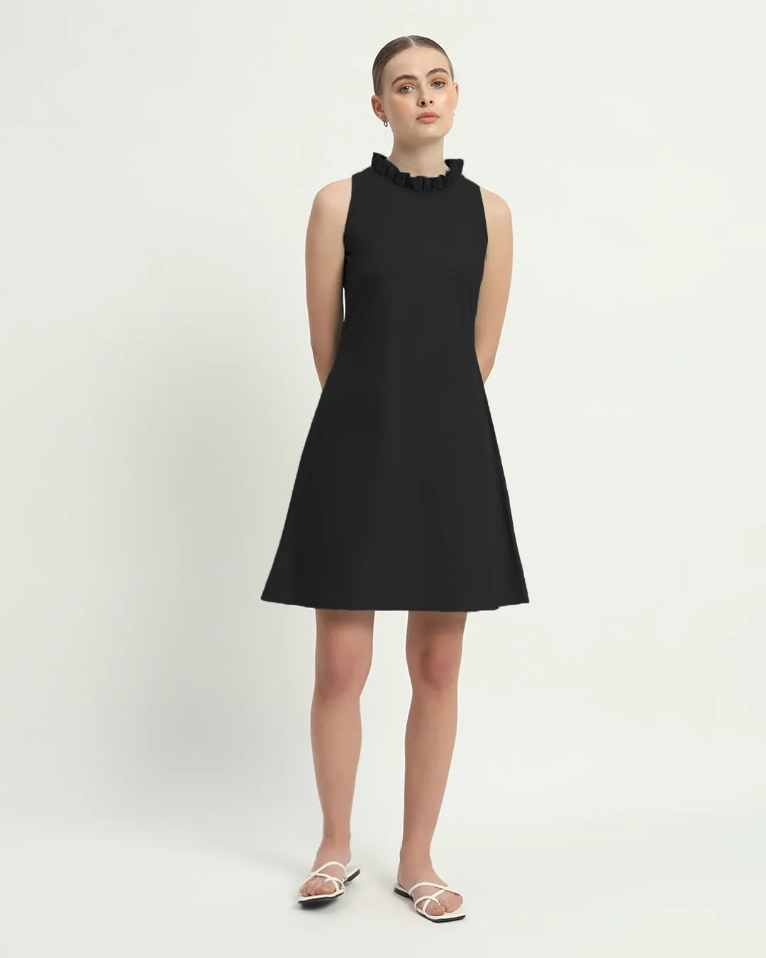 The Angelica Noir Cotton Dress