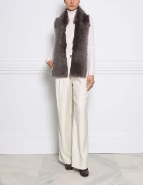 Toscana Shearling Raw Edge Scarf