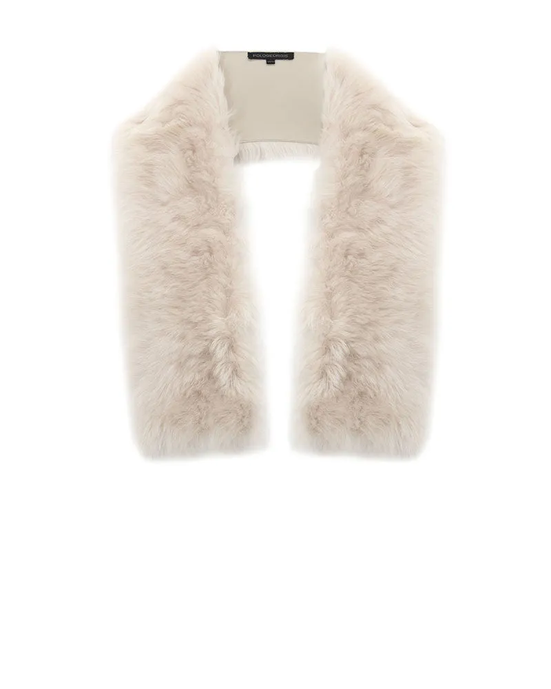 Toscana Shearling Raw Edge Scarf