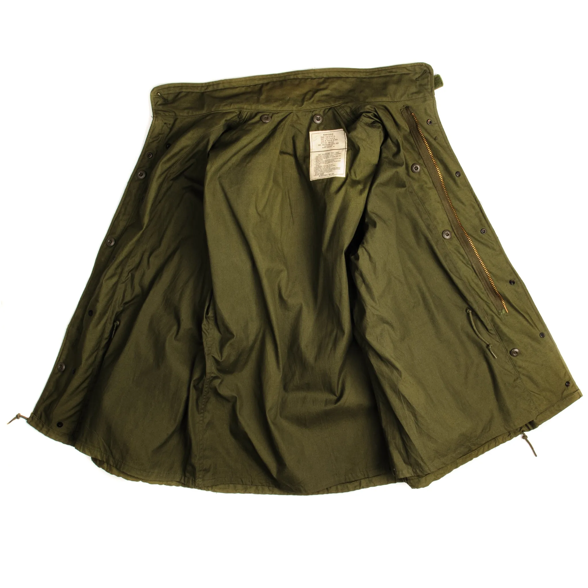 VINTAGE US ARMY M-1965 M65 FIELD JACKET 1975 VIETNAM WAR SIZE MEDIUM REGULAR
