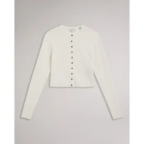 Women Wmk-Camilda-Rayon Cropped Cardigan - White