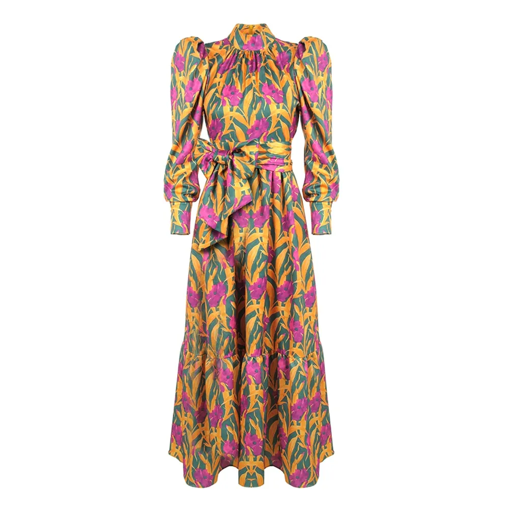 Women's Gorgeous Printed floral vintage dress