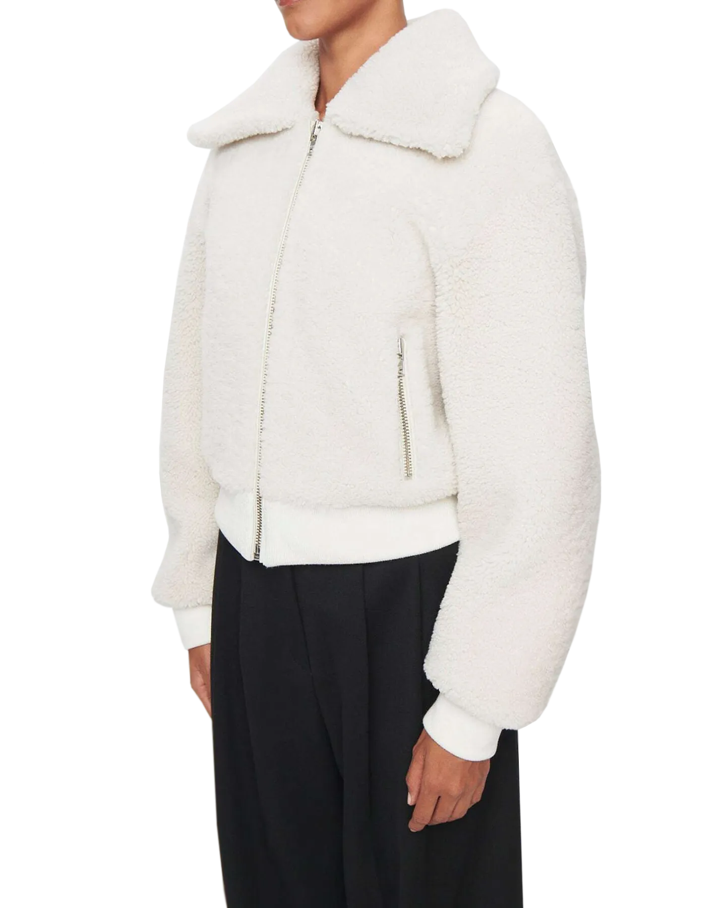 Women's Shearling Jacket in White