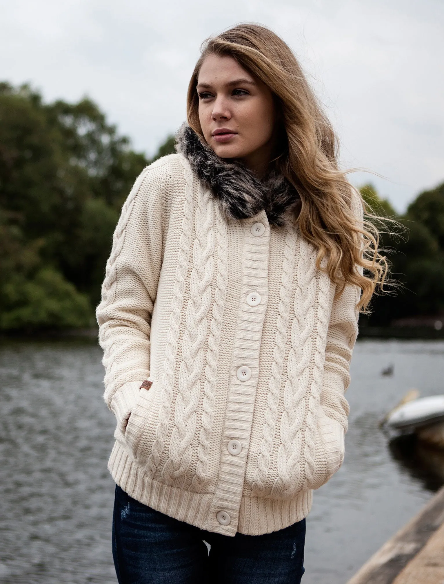 Womens Tokyo Laundry Elderflower Hooded Cardigan