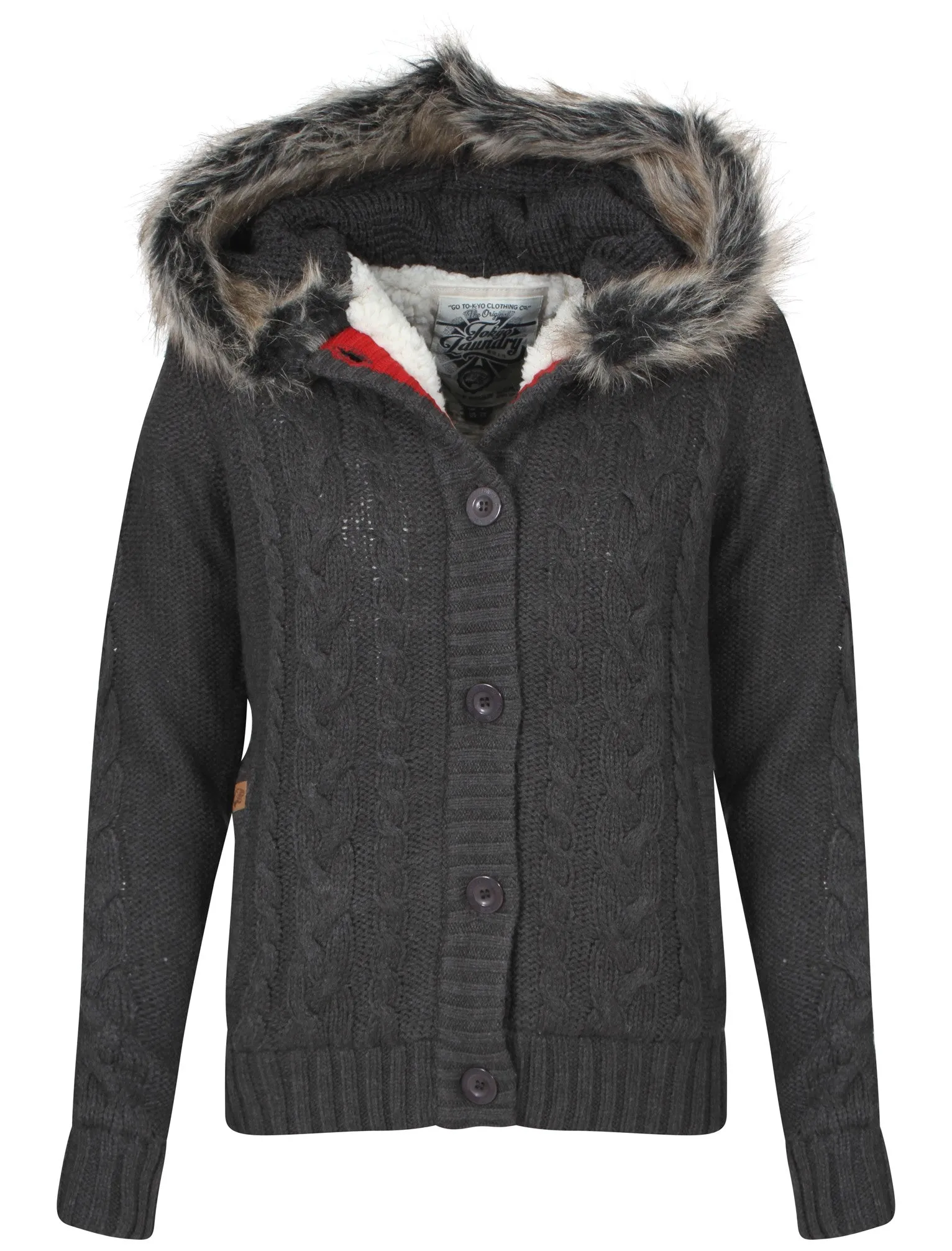 Womens Tokyo Laundry Elderflower Hooded Cardigan
