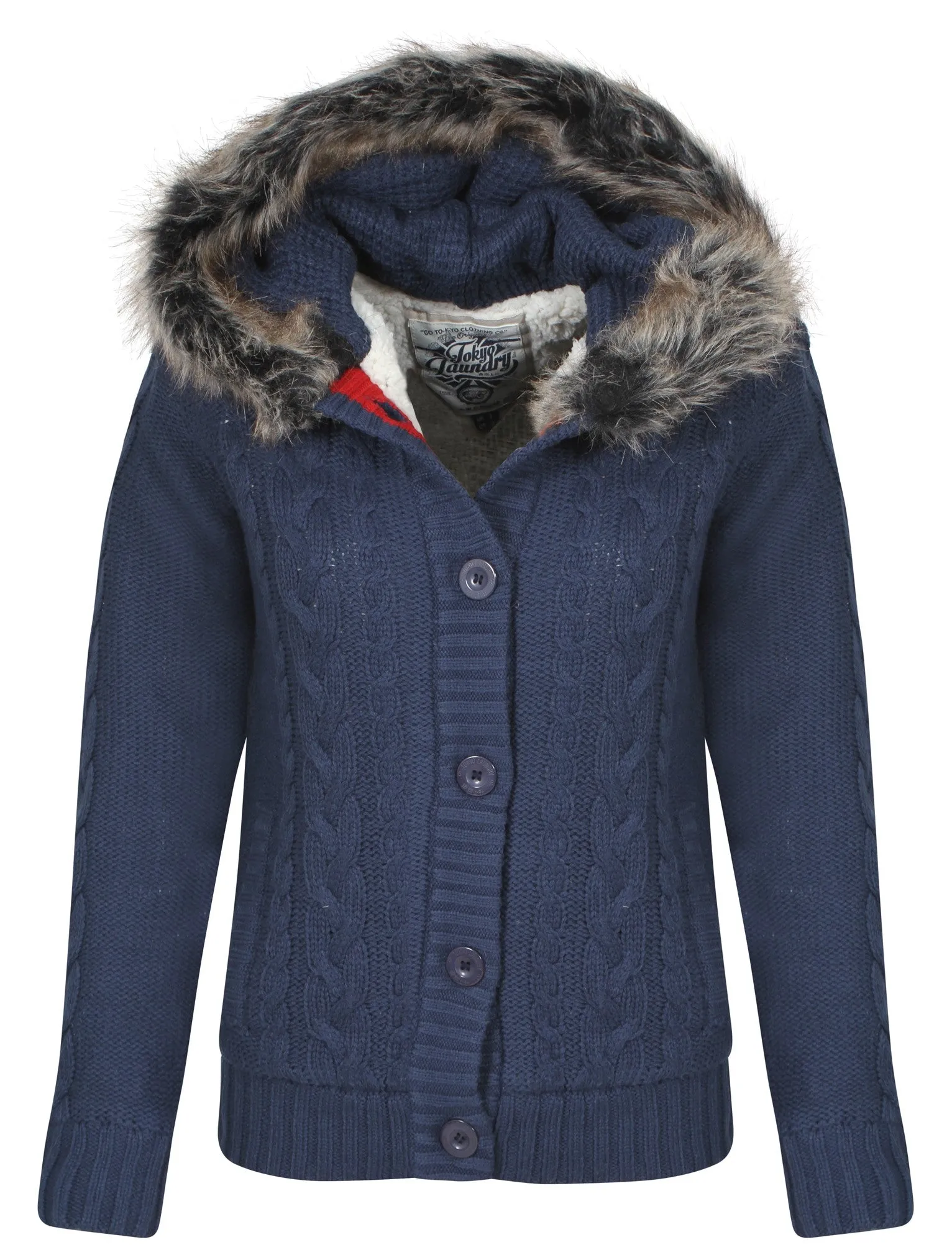 Womens Tokyo Laundry Elderflower Hooded Cardigan