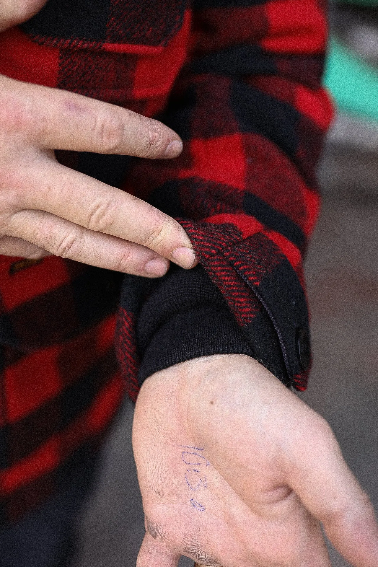 Wool Buffalo Check Hunting Jacket - Red IHW-19-RED