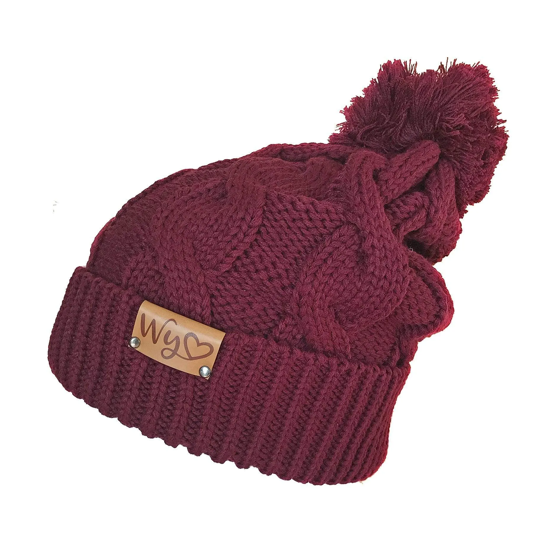 Wyo Love Cable Knit Beanie