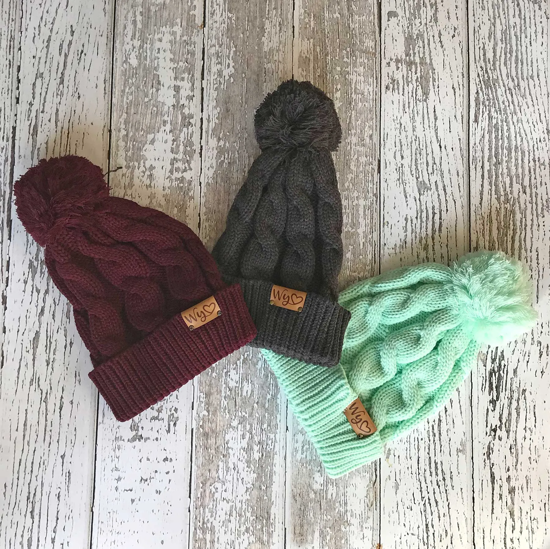 Wyo Love Cable Knit Beanie